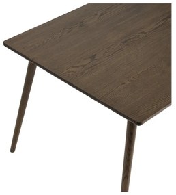Masă de dining maro extensibilă cu blat cu aspect de lemn de stejar 190x90 cm Barrali – Unique Furniture