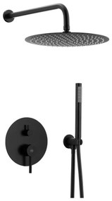 Set de duș cu baterie ascunsă KFA Armatura 5039-501-81 MOZA negru mat