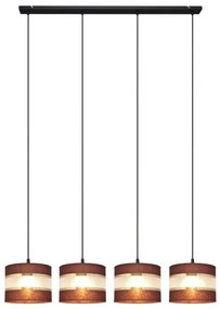 Lustră pe cablu HELEN 4xE27/15W/230V maro/neagră/aurie