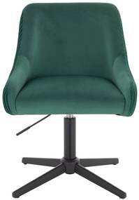HR920CROSS Scaun Verde din Catifea cu Bază Neagră