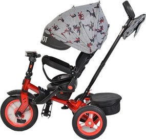 Tricicleta cu copertina Novokids™ Tornado , Cu melodii si lumini, Roti gonflabile din cauciuc, Pozitie somn, Scaun reversibil cu rotire 360 grade ,