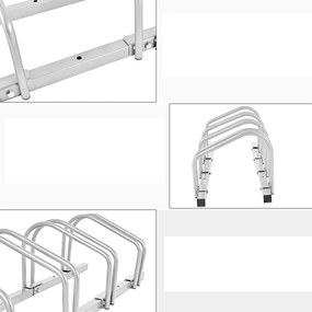Suport pentru biciclete cu 4 compartimente