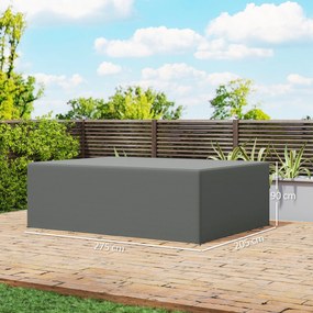 Outsunny Husă pentru mobilier de grădină, husă pentru set de grădină impermeabilă, rezistentă la vânt și la UV, 275 x 205 x 90 cm, gri | Aosom Romania