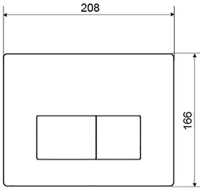 Clapeta de actionare  Wirquin Design, pentru rezervor incastrat - 55950007