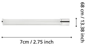 Aplică LED pentru oglindă de baie Eglo 99339 TRAGACETE LED/15W/230V IP44
