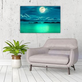 Tablou - Luna plină deasupra apei (90x60 cm)