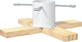 vidaXL Suport pentru brad de Crăciun 1.73 Alb 50 x 50 x 16 cm