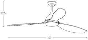 Ventilator de tavan Zambelis 20258 + telecomandă