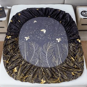 Cearsaf din microfibra VISATA negru 90x200 cm