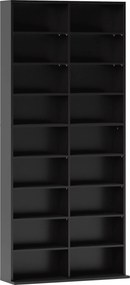 HOMCOM Raft pentru CD-uri cu 14 Rafturi Reglabile pentru 640 CD-uri/360 DVD-uri Negru | Aosom Romania