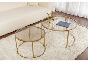 Set de măsuțe de conferință Aurum Gold și Bronze80 cm, 2 buc.