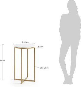 Măsuță auxiliară Kave Home Shefield, ø 43 cm