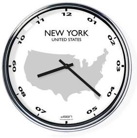 Ceas de birou (deschis sau întunecat) - New York / SUA, diametru 32 cm | DSGN, Výběr barev Světlé