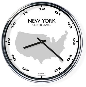 Ceas de birou (deschis sau întunecat) - New York / SUA, diametru 32 cm | DSGN, Výběr barev Tmavé