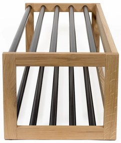 Suport de pantofi din metal negru/natural - Woodman