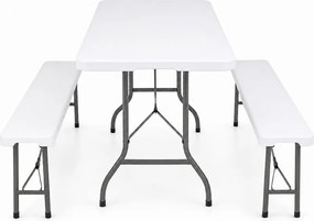 Set catering/camping - masă ESSEN + 2x bancă LINDAU