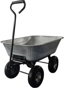 Cărucior de grădină 3 în 1 cu basculantă, capacitate de încărcare până la 250 kg, oțel galvanizat