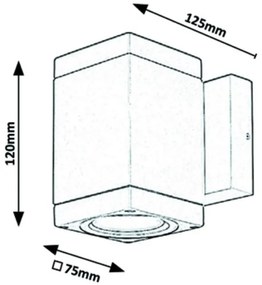 Aplică de exterior Rabalux 1xGU10/35W/230V IP54