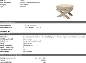 Taburete Cordoba, canberra sand 115607 HZ