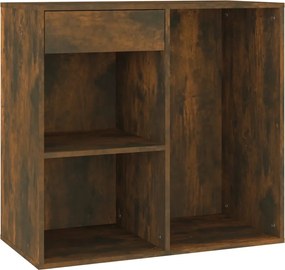 vidaXL Dulap de cosmetice, stejar fumuriu, 80x40x75 cm, lemn prelucrat
