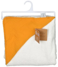Prosop cu glugă pentru copii galben din muselină 75x75 cm – Bébé Douceur