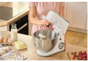 Robot de bucătărie cu castron din oțel inoxidabil Sencor 1300W/230V alb