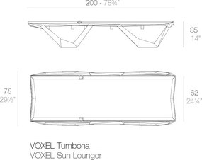 Set de 4 sezlonguri moderne de exterior design premium VOXEL