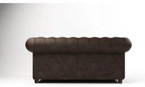 Canapea maro închis cu tapițerie din catifea 184 cm Cambridge – Ropez