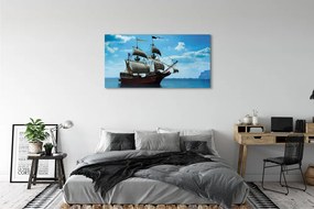 Tablouri canvas Norii navei cer mare