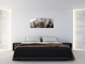 Tablou - Picături pe plantă (120x50 cm)
