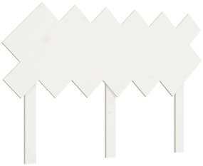819211 vidaXL Tăblie de pat, alb, 122,5x3x80,5 cm, lemn masiv de pin
