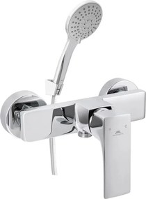 Baterie dus Rubineta Modena monocomanda crom lucios cu set de dus para 5 functii