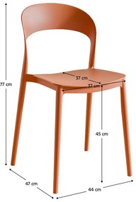 Scaun sufragerie Recibir (portocalilu) . 1116463