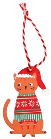 Ornament de Crăciun din lemn 5 cm Ginger Cat – Rex London