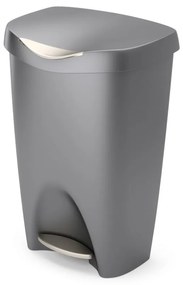 Coș de gunoi gri cu pedală din plastic 50 l Brim – Umbra