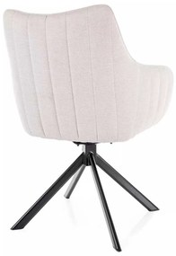 Scaun de bucătărie Azalia Velvet, crem / negru
