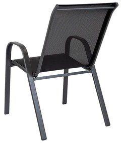 Scaun de grădină Como, negru