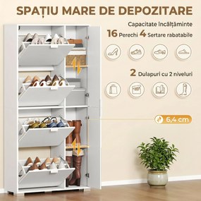 HOMCOM dulap pantofi rabatabil | Aosom Romania