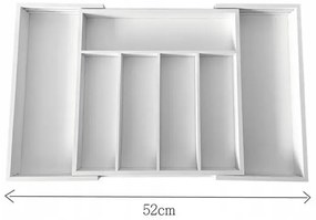 Organizator tacamuri din bambus Kinghoff KH-1746,100% bambus, Constructie durabila, Alb