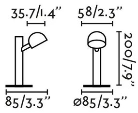 Mini Stalp LED iluminat exterior IP65 BROT H-20cm
