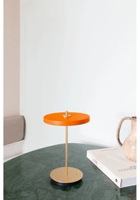 Veioză portocalie LED cu intensitate reglabilă cu abajur din metal (înălțime 31 cm) Asteria Move – UMAGE