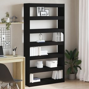 vidaXL Bibliotecă Stejar Negru Lemn prelucrat 100 x 30 x 198 cm Rafturi