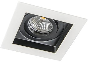 Set de 5 spoturi îngropate albe cu negru - Carree