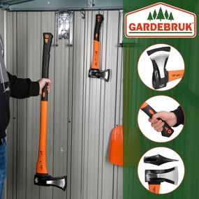 Set de topoare TOMS, topor și despicător, 2 bucăți, negru/portocaliu Gardebruk