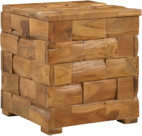 vidaXL Scaun cu Depozitare Maro 40 x 40 x 45 cm Lemn solid de tec