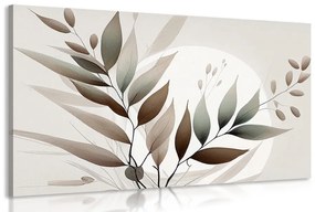Tablou frunze minimaliste în design boho