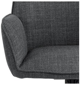 Set de scaune de sufragerie gri închis cu cotiere 2 buc. tapițat Glenda – Actona