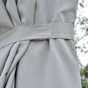 Outsunny Ombrellone da Giardino 4.5m con 48 LED a Energia Solare e Manovella | Aosom Romania