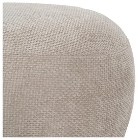 Taburet bej cu tapițerie din chenille – Ixia