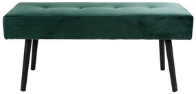 Bancă tapițată cu catifea Bonami Essentials Skiby, verde închis